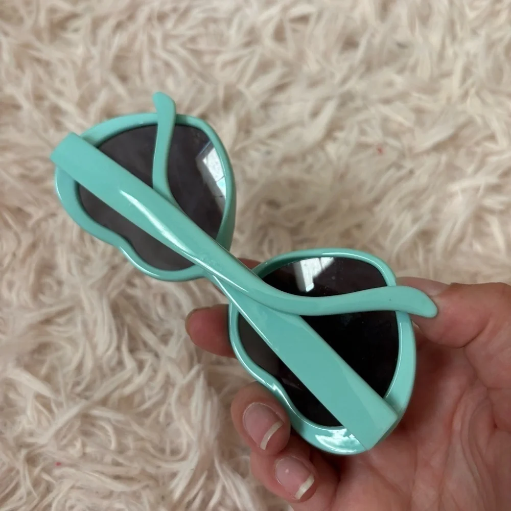 Heart-Shaped Mint Sunglasses Kids Blue Green